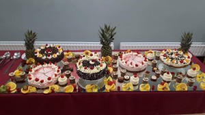 Nursing-Home-summer-party-celebration-cakes-display